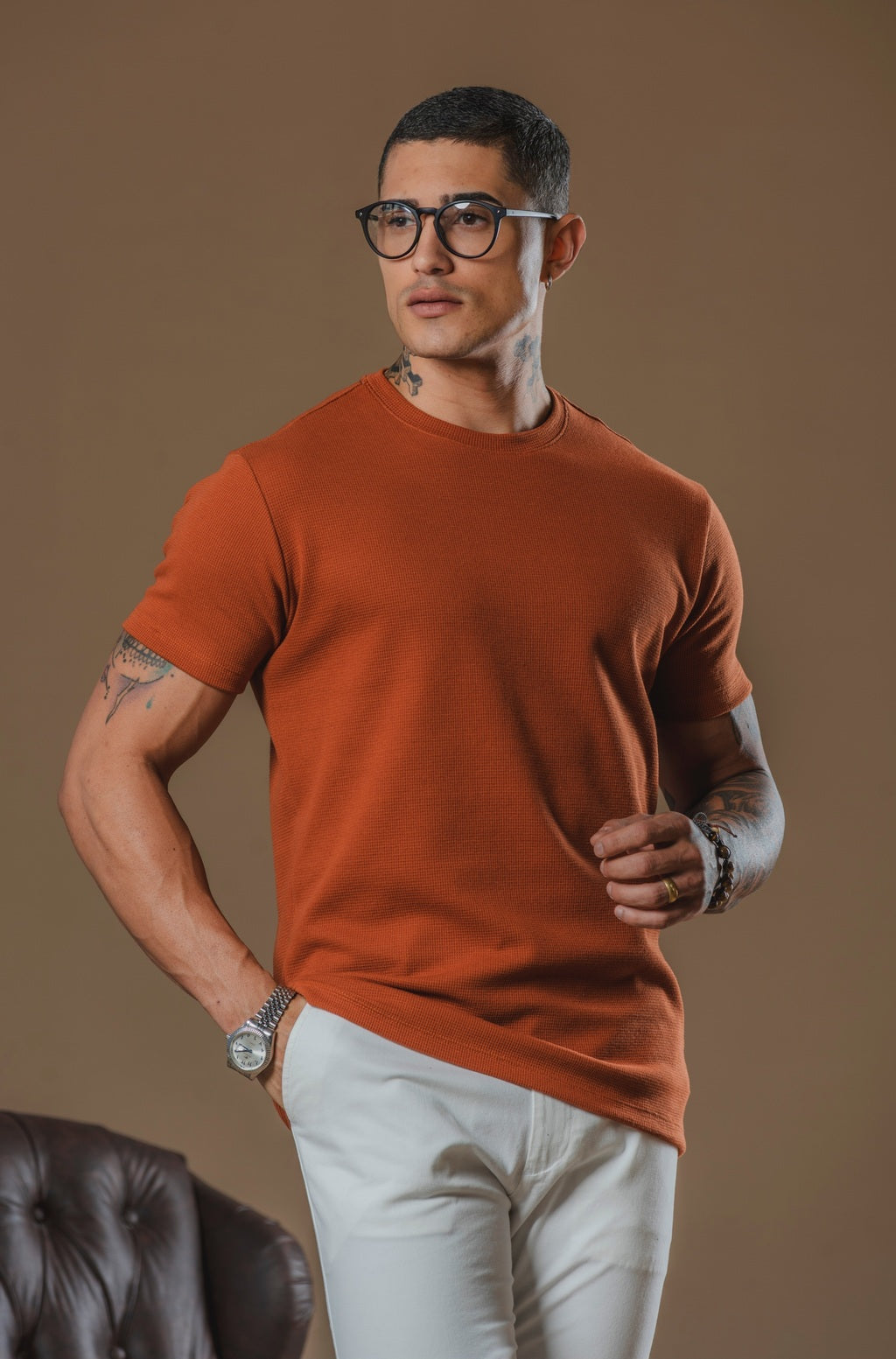 Kit com 5 Camisetas Texturizadas Malha Waffle Milano Avenna - Não amassa, não desbota e 0 transparência - Pague 3 Leve 5