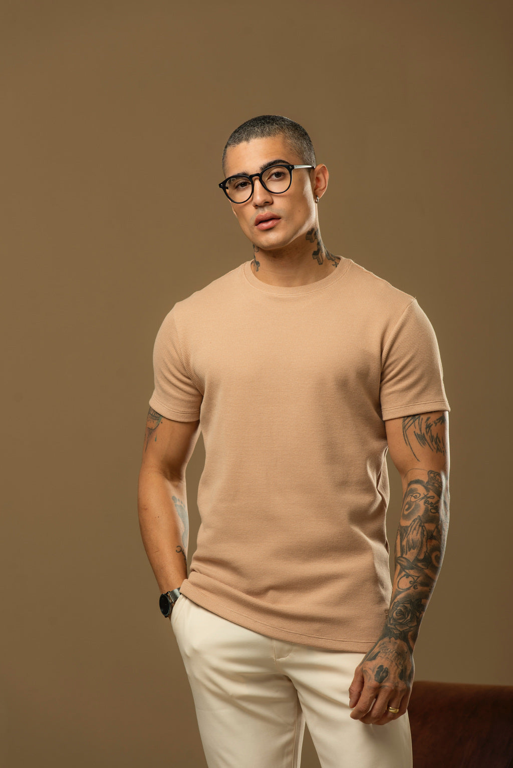 Kit com 5 Camisetas Texturizadas Malha Waffle Milano Avenna - Não amassa, não desbota e 0 transparência - Pague 3 Leve 5