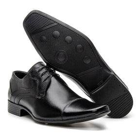Sapato Social com Cadarço Vanguarda Preto - 4604