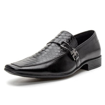 Sapato Social Vanguarda Preto Textura de Cobra - 4603
